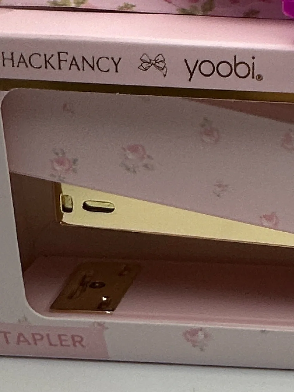 LoveShackFancy Pink and Gold Floral Stapler - Stationary